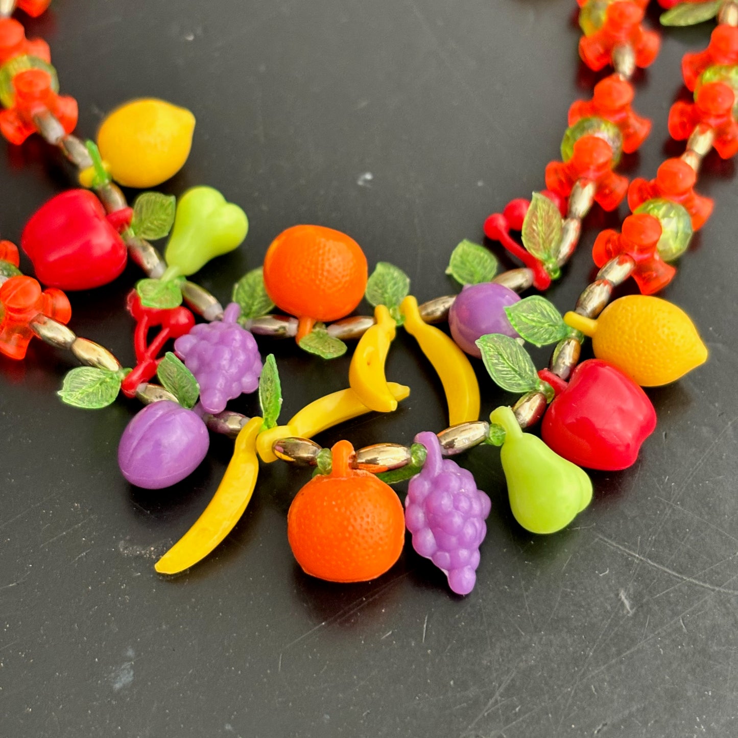 Mid Century Fruit Salad Necklace