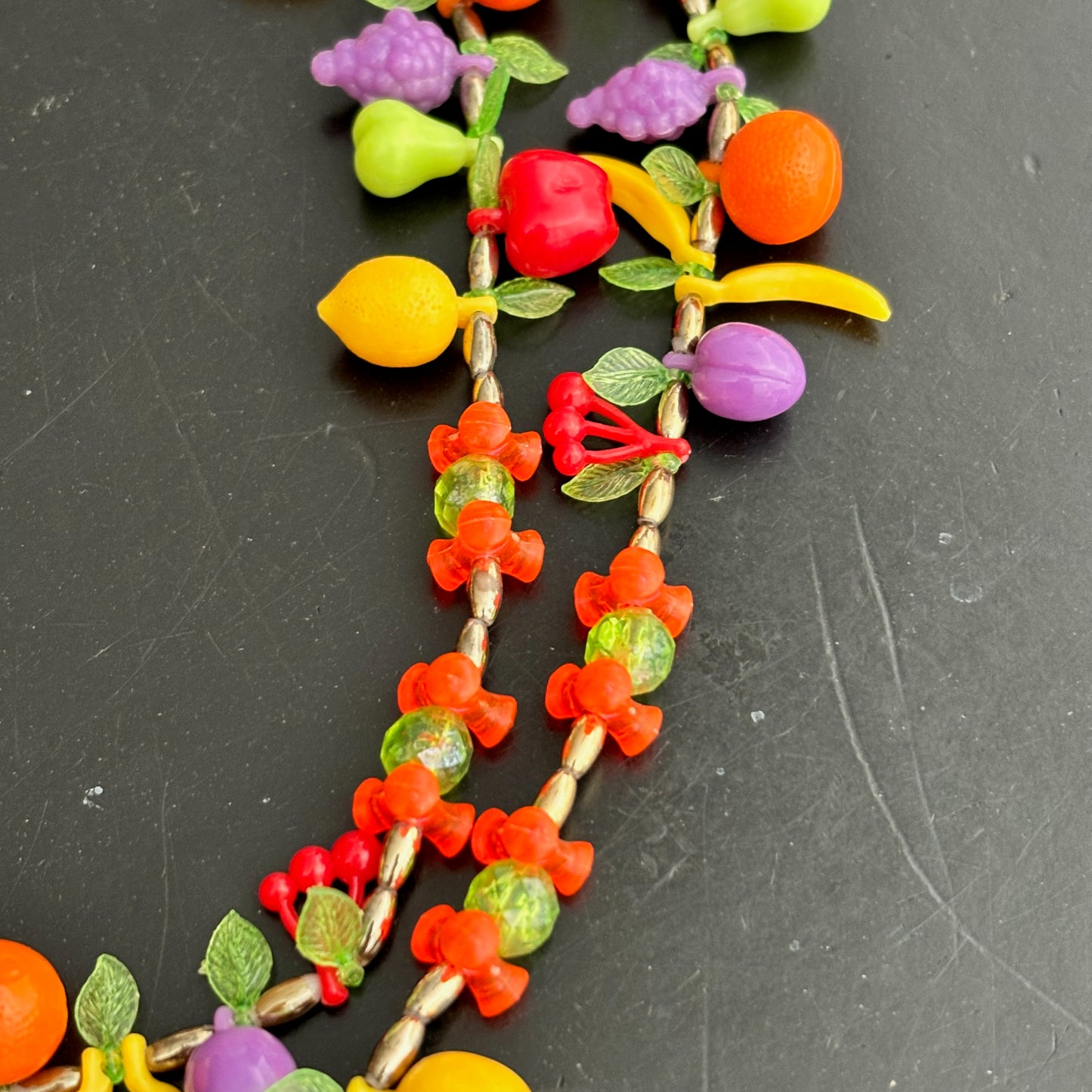 Mid Century Fruit Salad Necklace