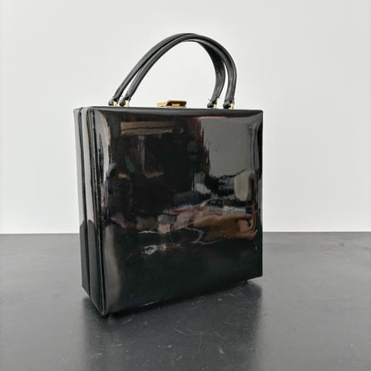 1960 Patent Leather Handbag / Beauty Case