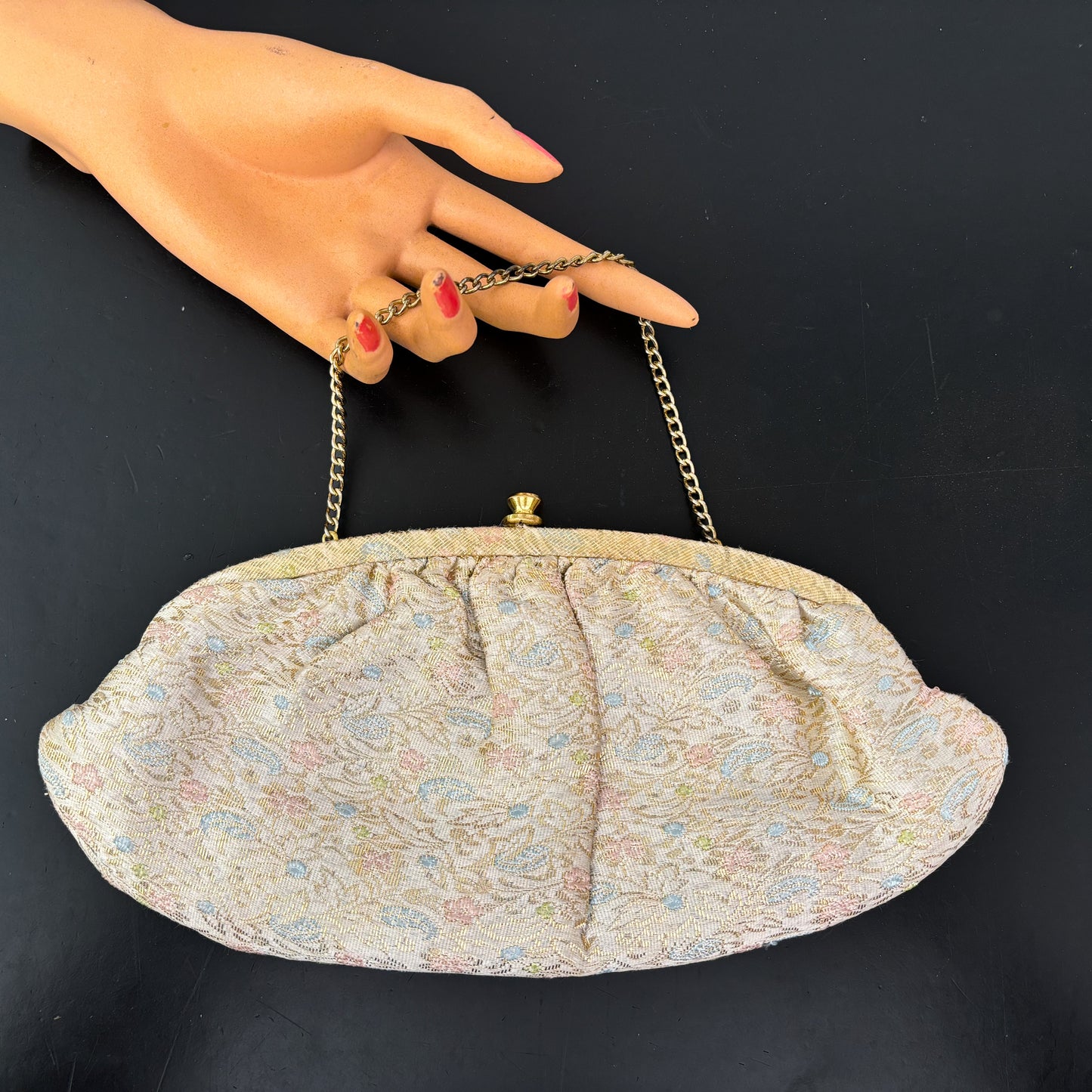 1950s/60s Gold Brocade Purse / Handbag