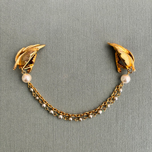 1950s/60s Gold Tone Sweater Guard