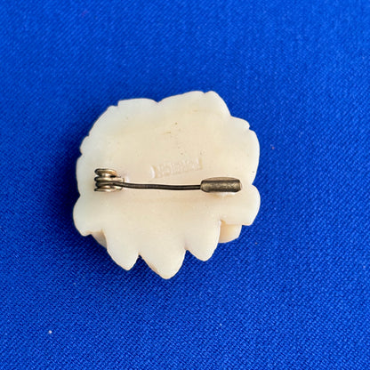 1940s/50s Ivory Celluloid Brooch