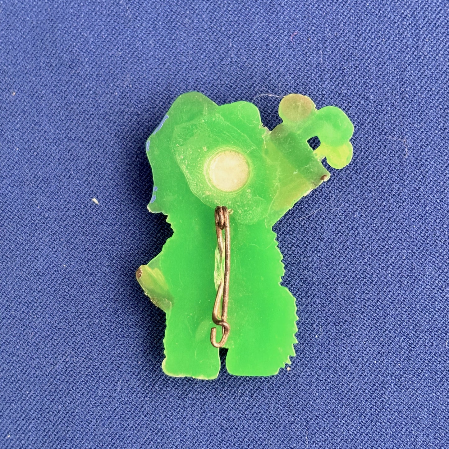 1940s/50s Celluloid Golf Dog Brooch