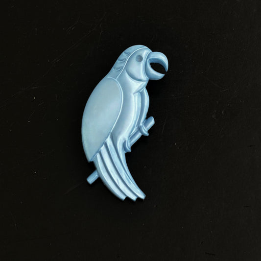 Vintage Plastic Parrot Brooch