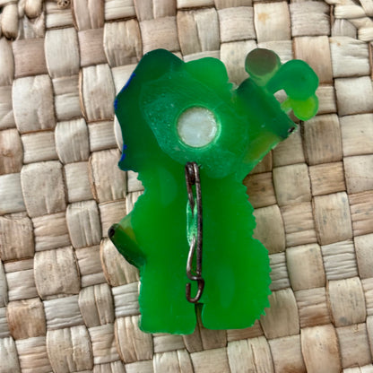 1940s/50s Celluloid Golf Dog Brooch