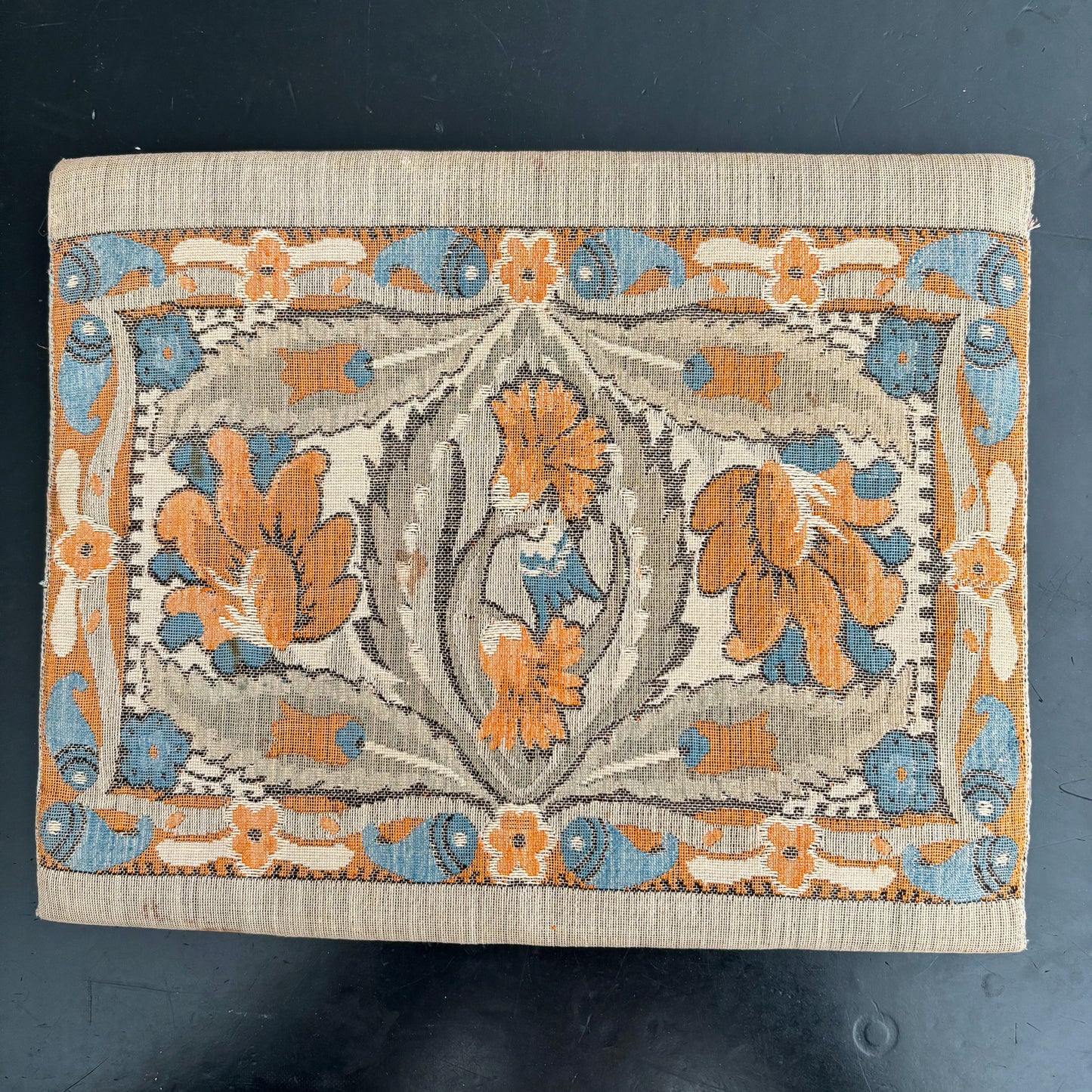 Antique Art Nouveau Tapestry Envelope Clutch