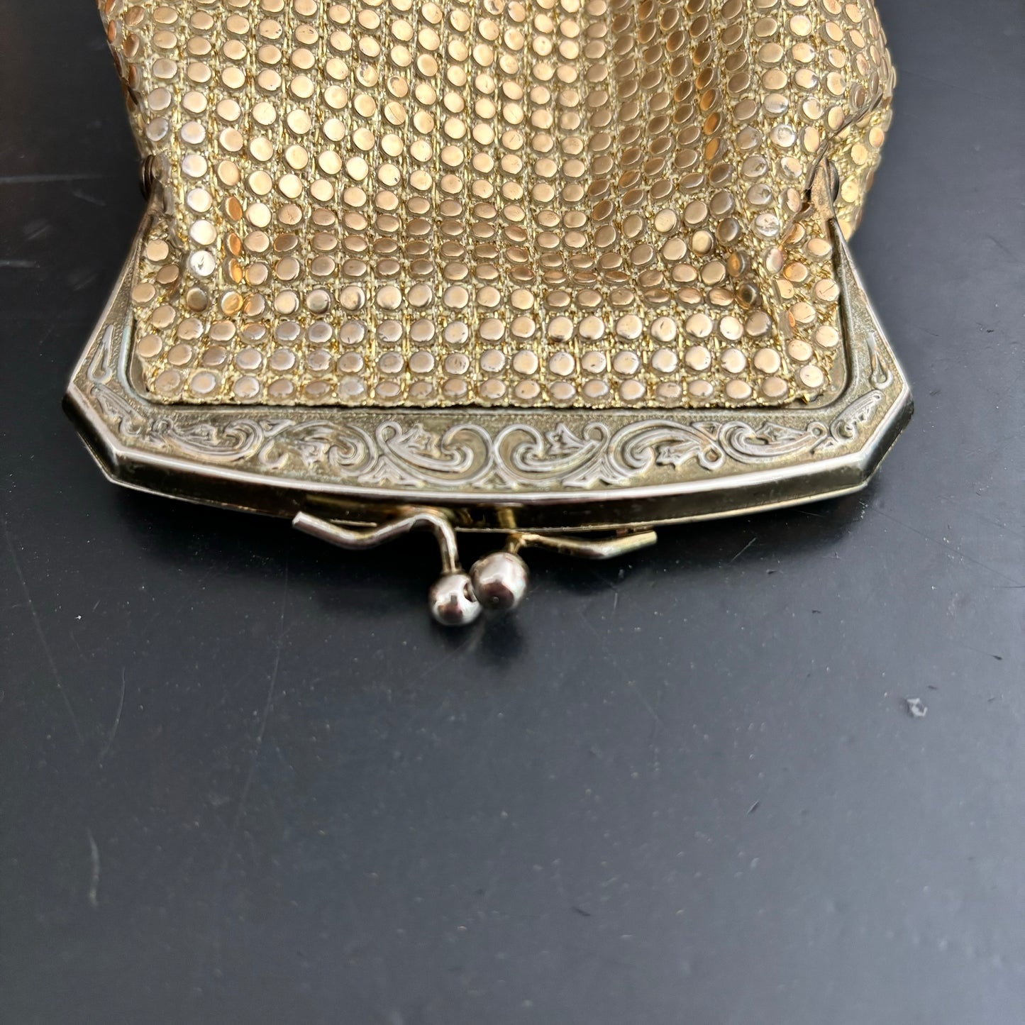 1960s Faux Gold Chainmail Money Purse