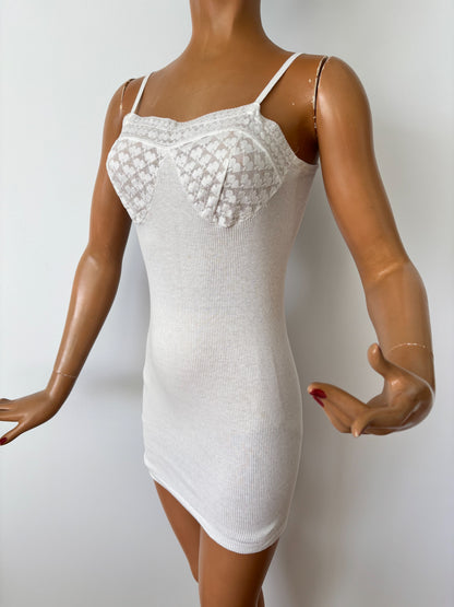 1950s/1960s NOS Tima Ajour Camisole Slip | M/L