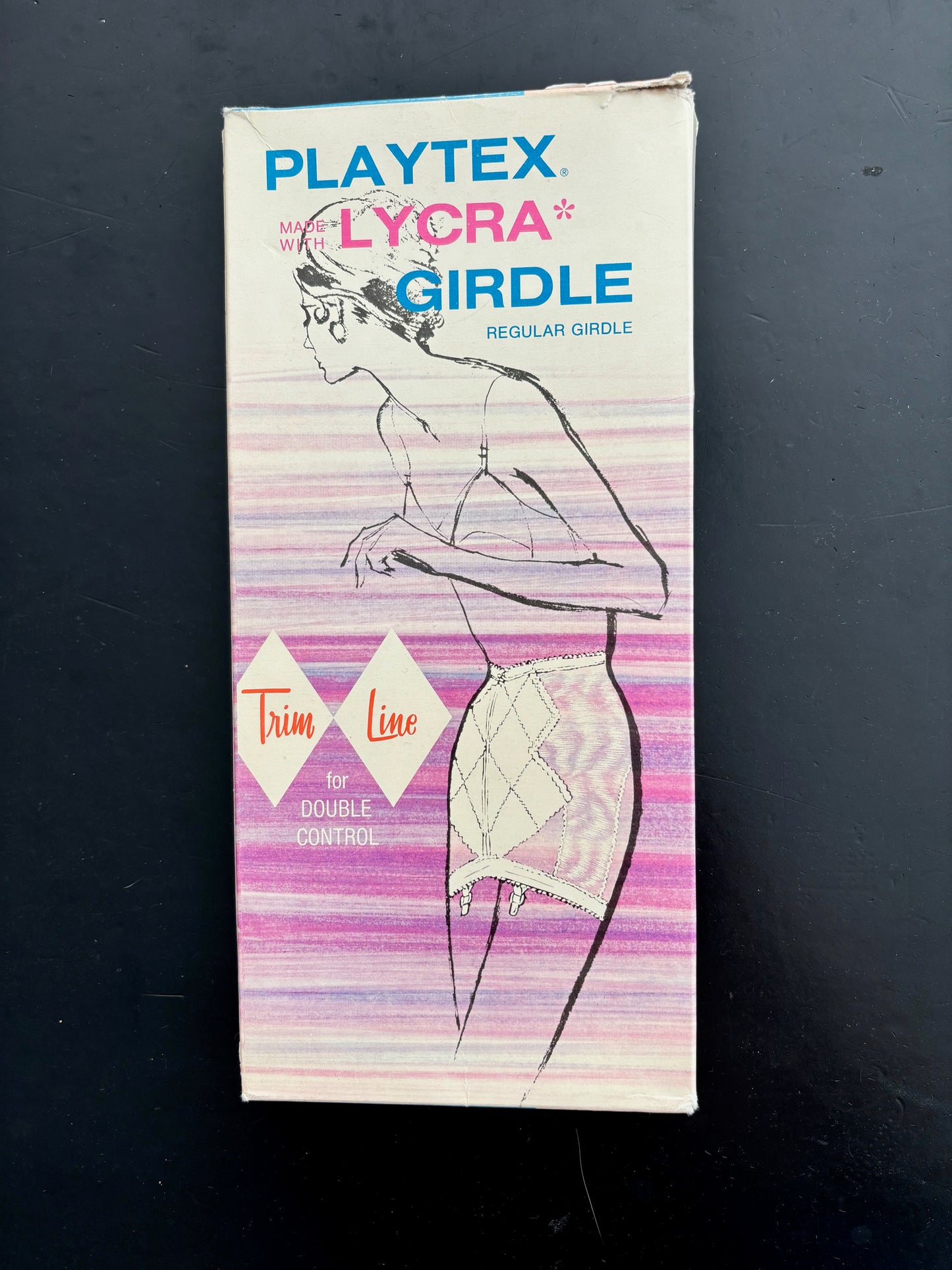 1960s Playtex Lycra Trimline Girdle w. Box | L/XL