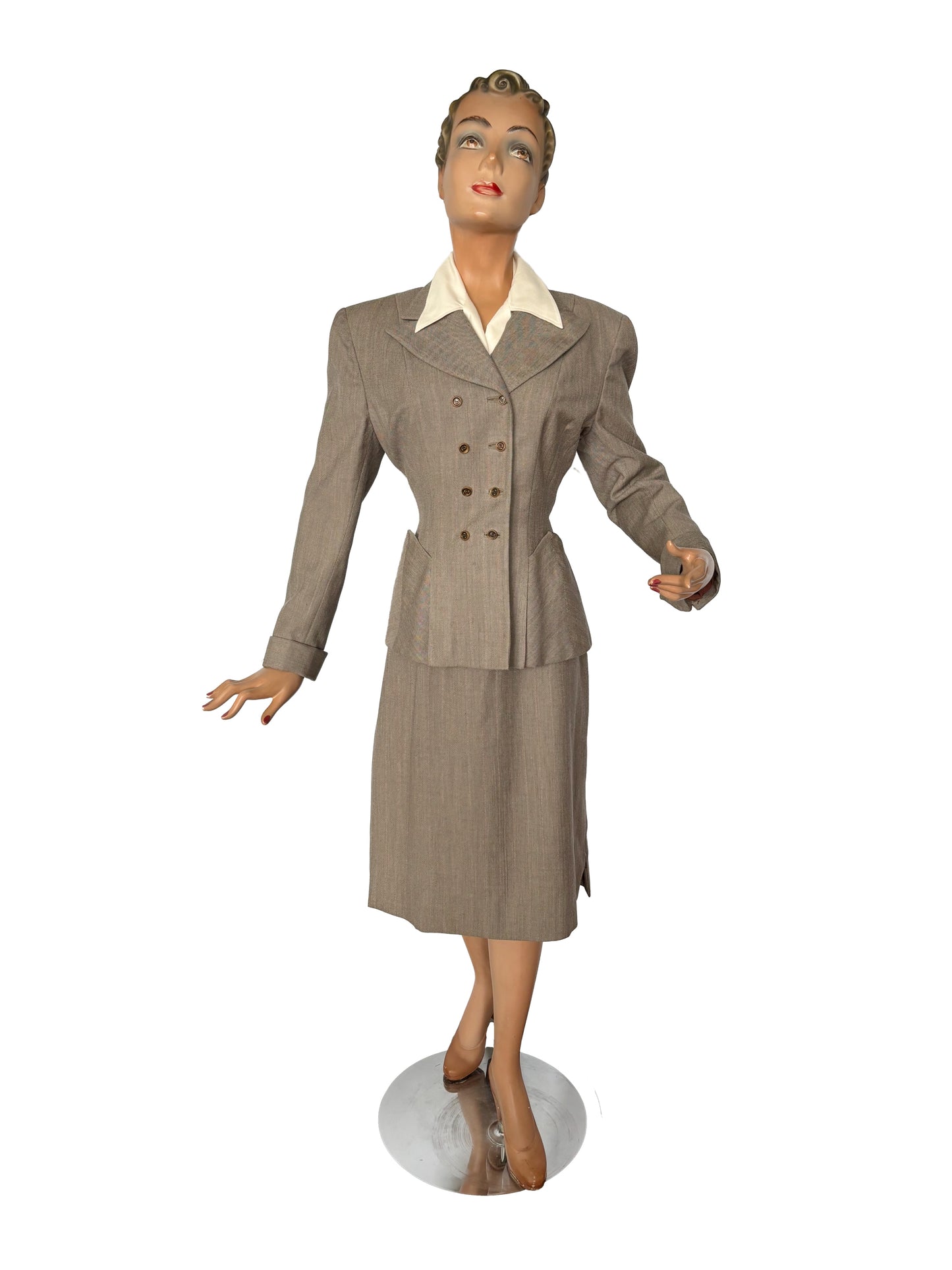 1940s Gabardine Suit | M