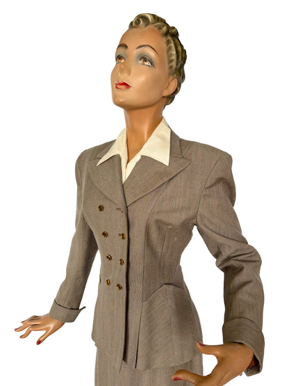 1940s Gabardine Suit | M