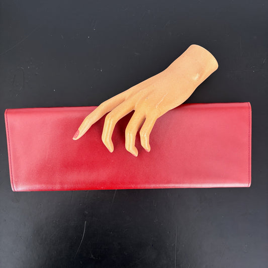 1950s/60s Red Leather Clutch Bag