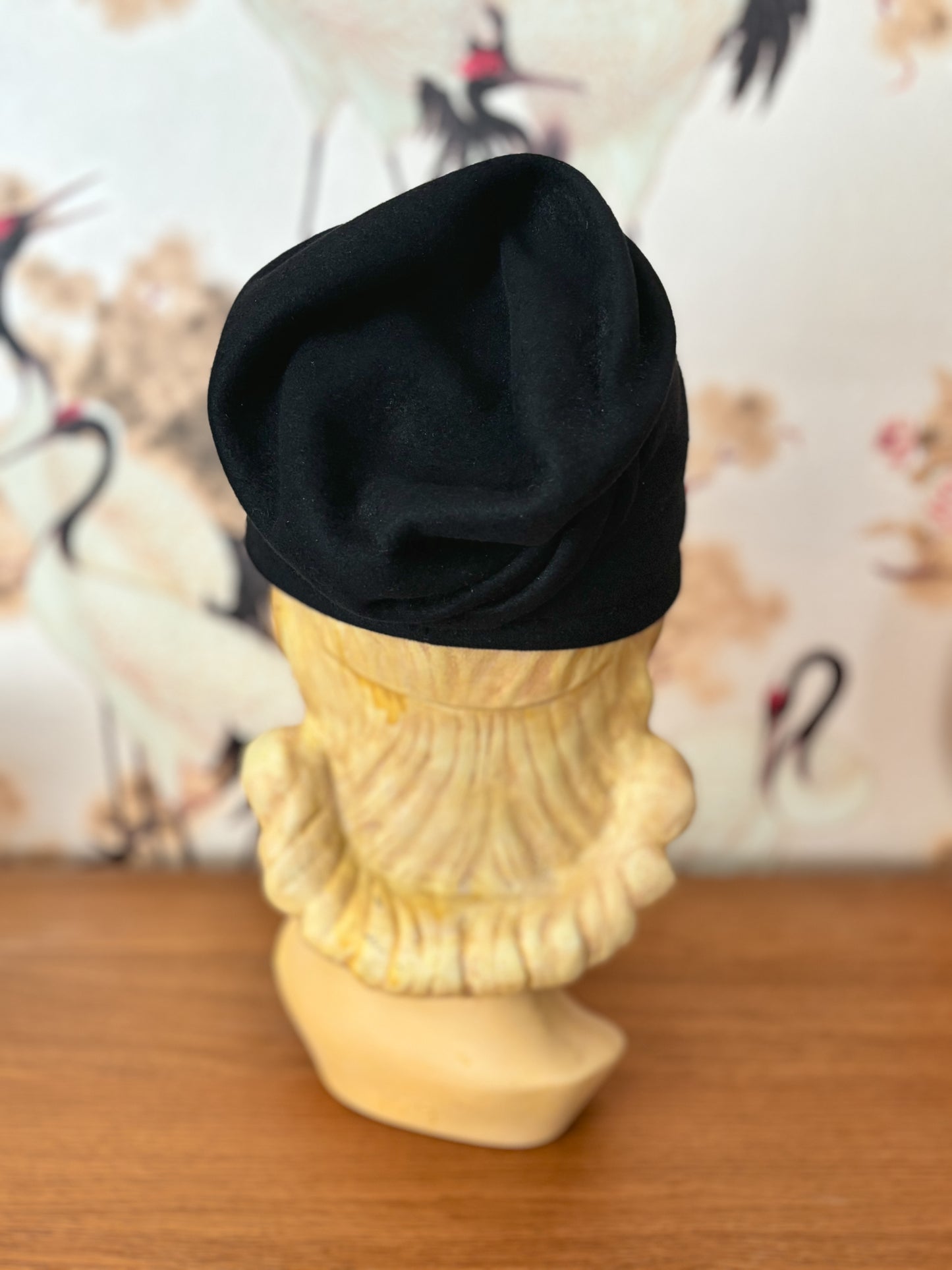 1940s Black Fez Hat