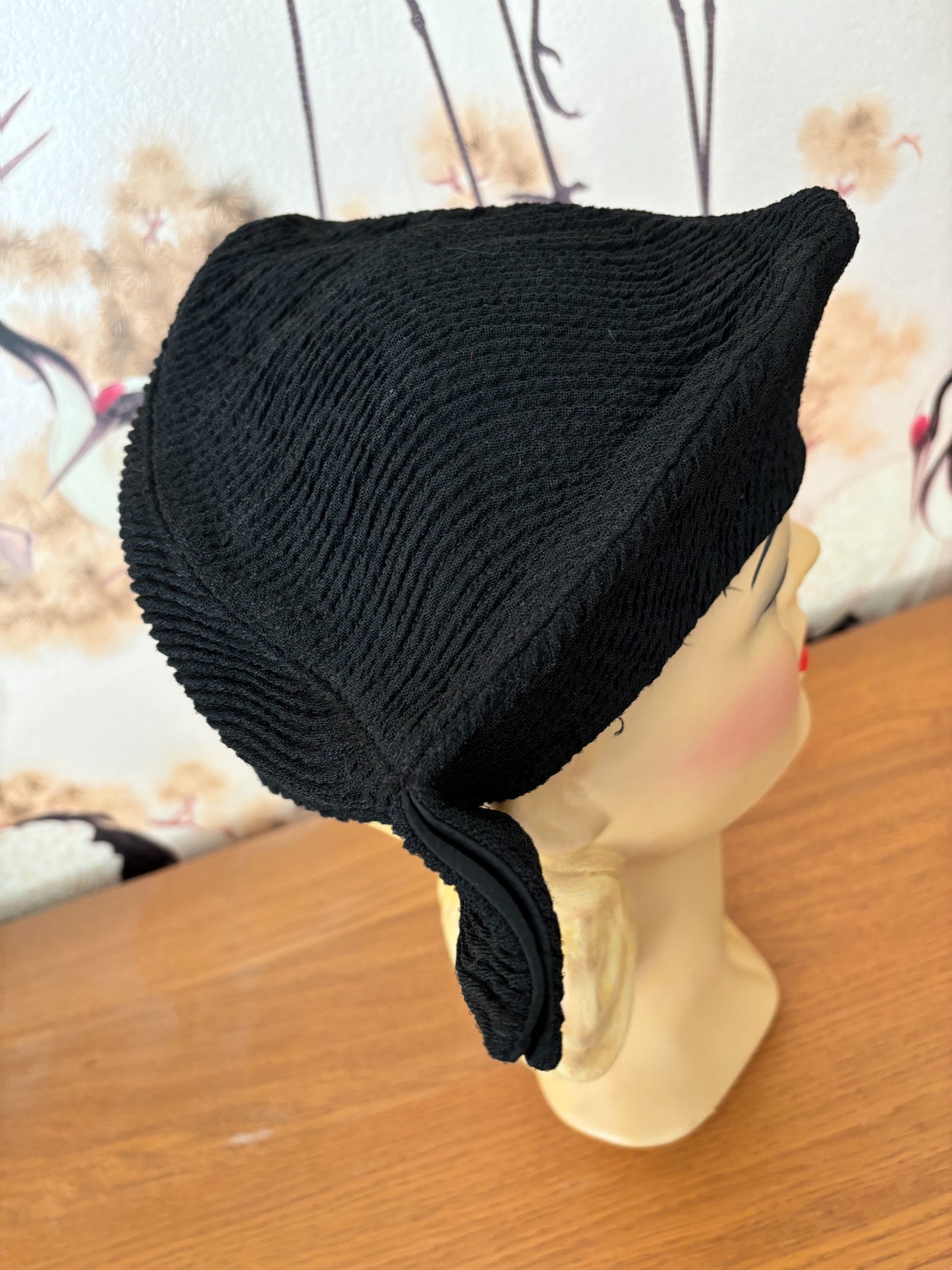 1940s Dale Triangular Ribbed Hat