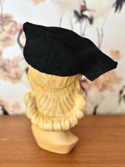 1940s Dale Triangular Ribbed Hat