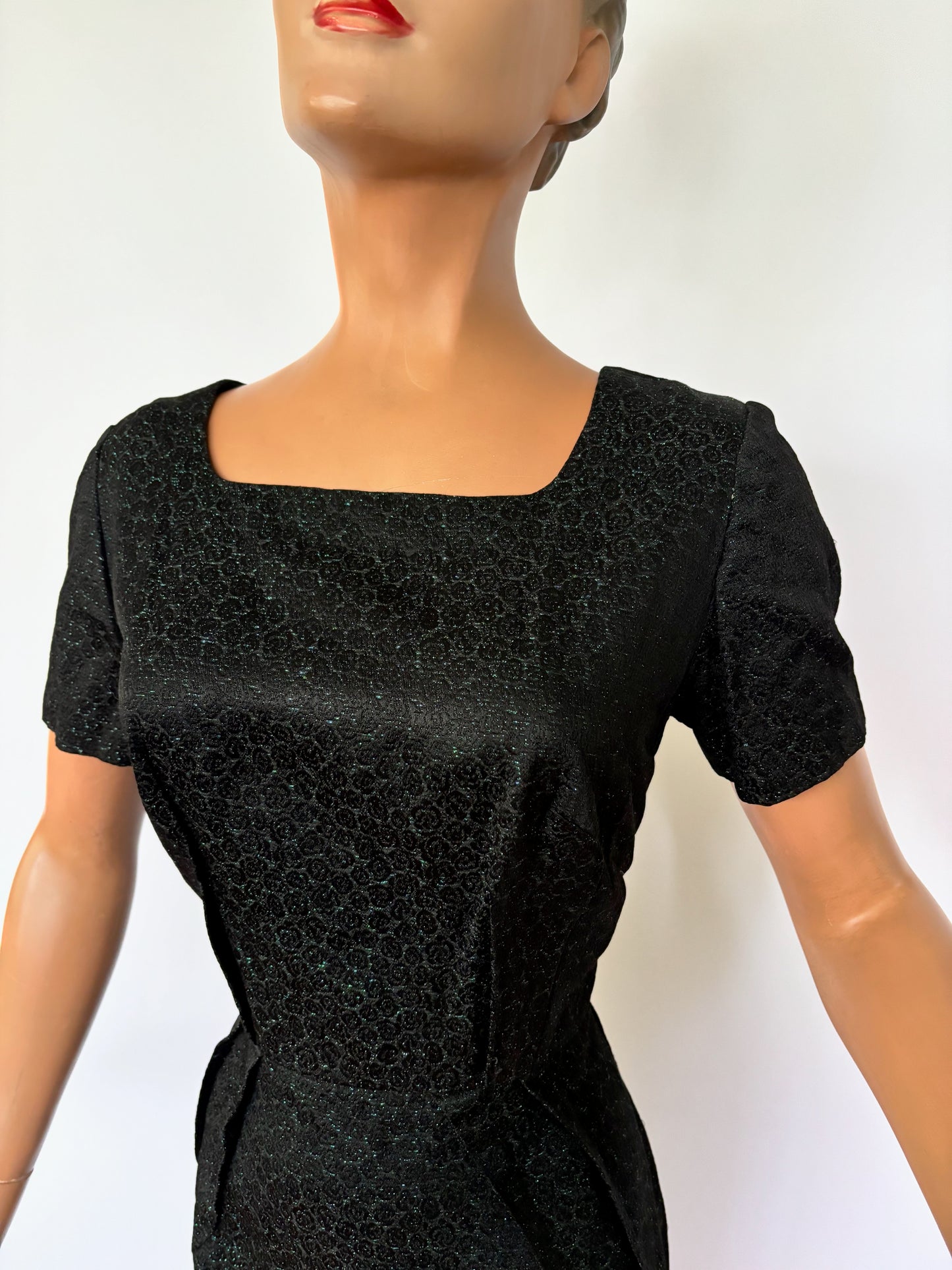 1950s/60s Lurex Cocktail Dress | S/M