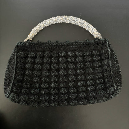 1940s Crochet Handbag with Lucite Handle