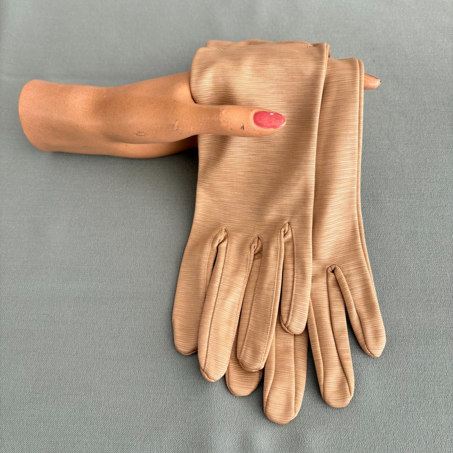 Deadstock 1950s Becopa Gold Evening Gloves | Size 6 1/2