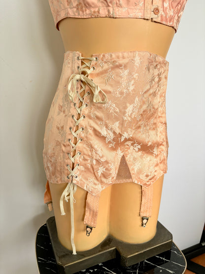 Vintage 1940s/1950s Blush Pink Girdle | S