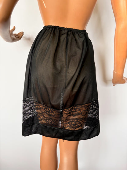 Vintage 1950s Black Underskirt | XS/M