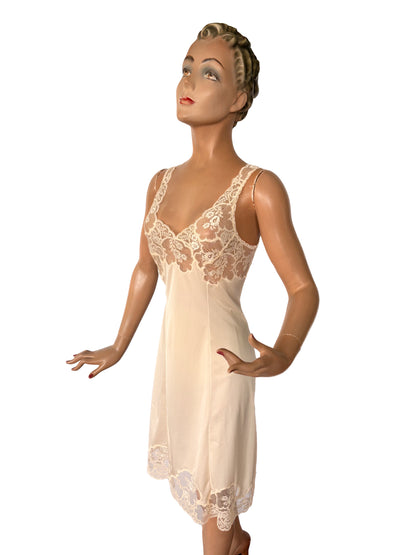 Vintage 1950s/60s Lace Cup Slip Dress | M/L