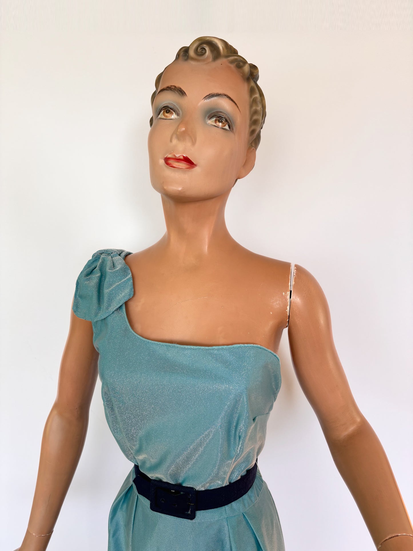 1950s Mr. Ray of California Chrome Spun Dress | XS/S