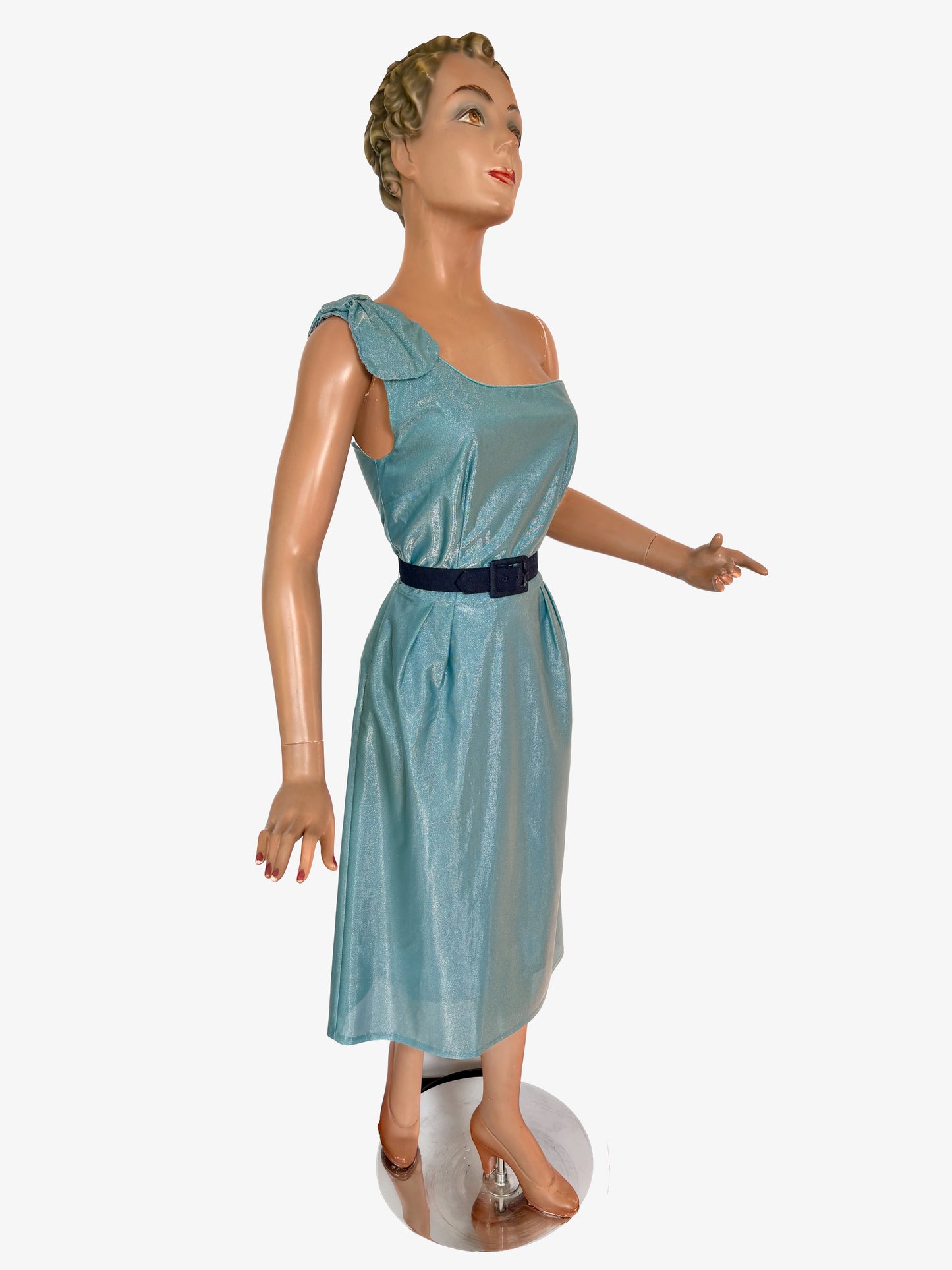 1950s Mr. Ray of California Chrome Spun Dress | XS/S