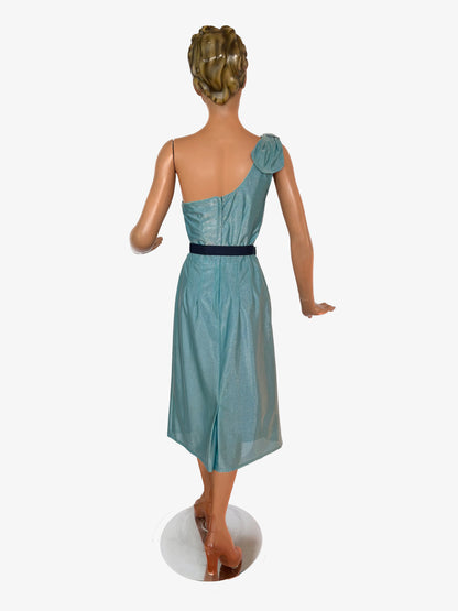 1950s Mr. Ray of California Chrome Spun Dress | XS/S