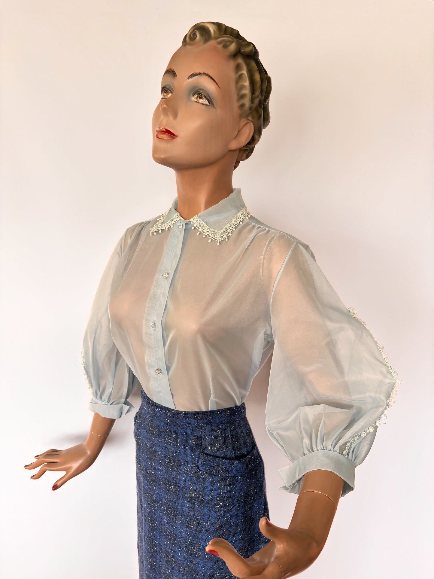 1950s Sheer Blouse | XS/S