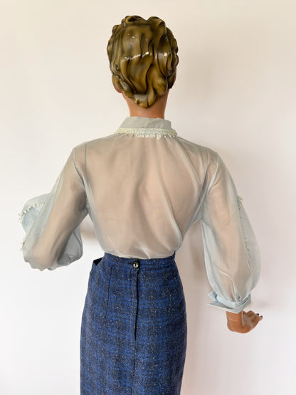 1950s Sheer Blouse | XS/S