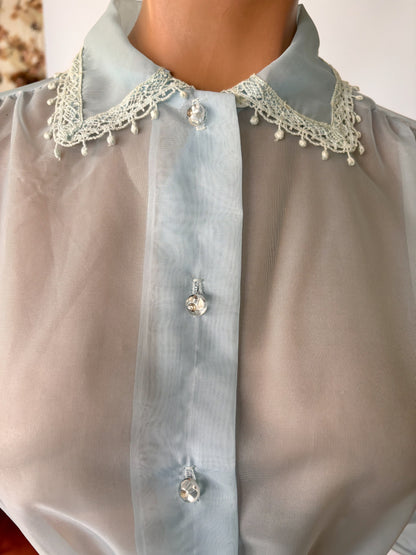 1950s Sheer Blouse | XS/S