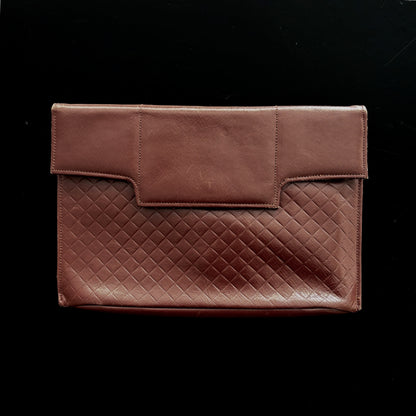 1940s Leather Clutch Envelope Bag