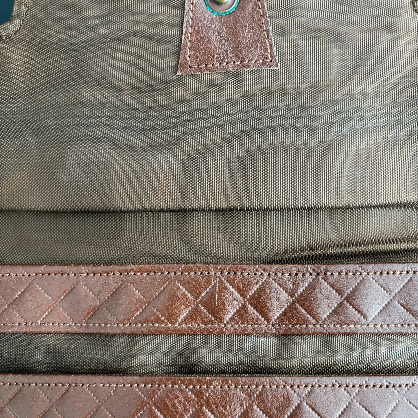 1940s Leather Clutch Envelope Bag