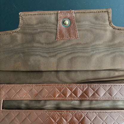 1940s Leather Clutch Envelope Bag