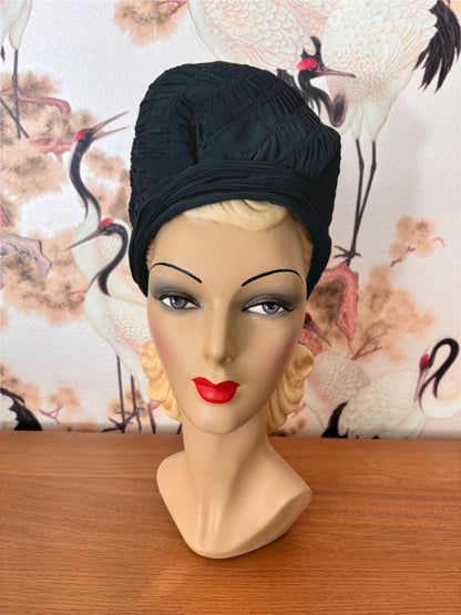 1940s High Front Smocked Beret