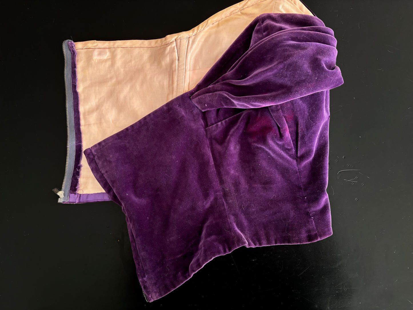 1950s Purple Velvet Bustier | XS