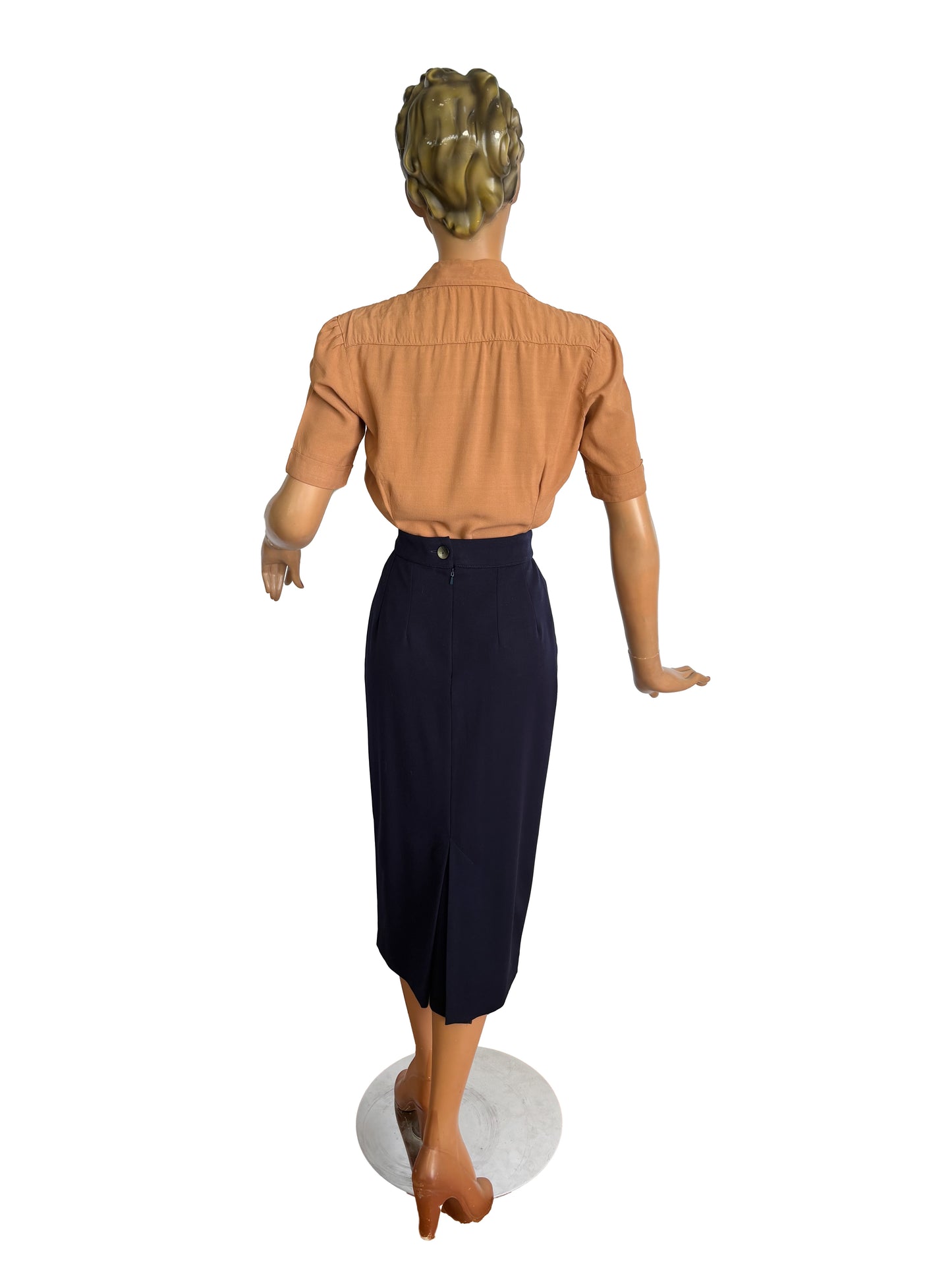1940s Short Sleeve Blouse | S/M