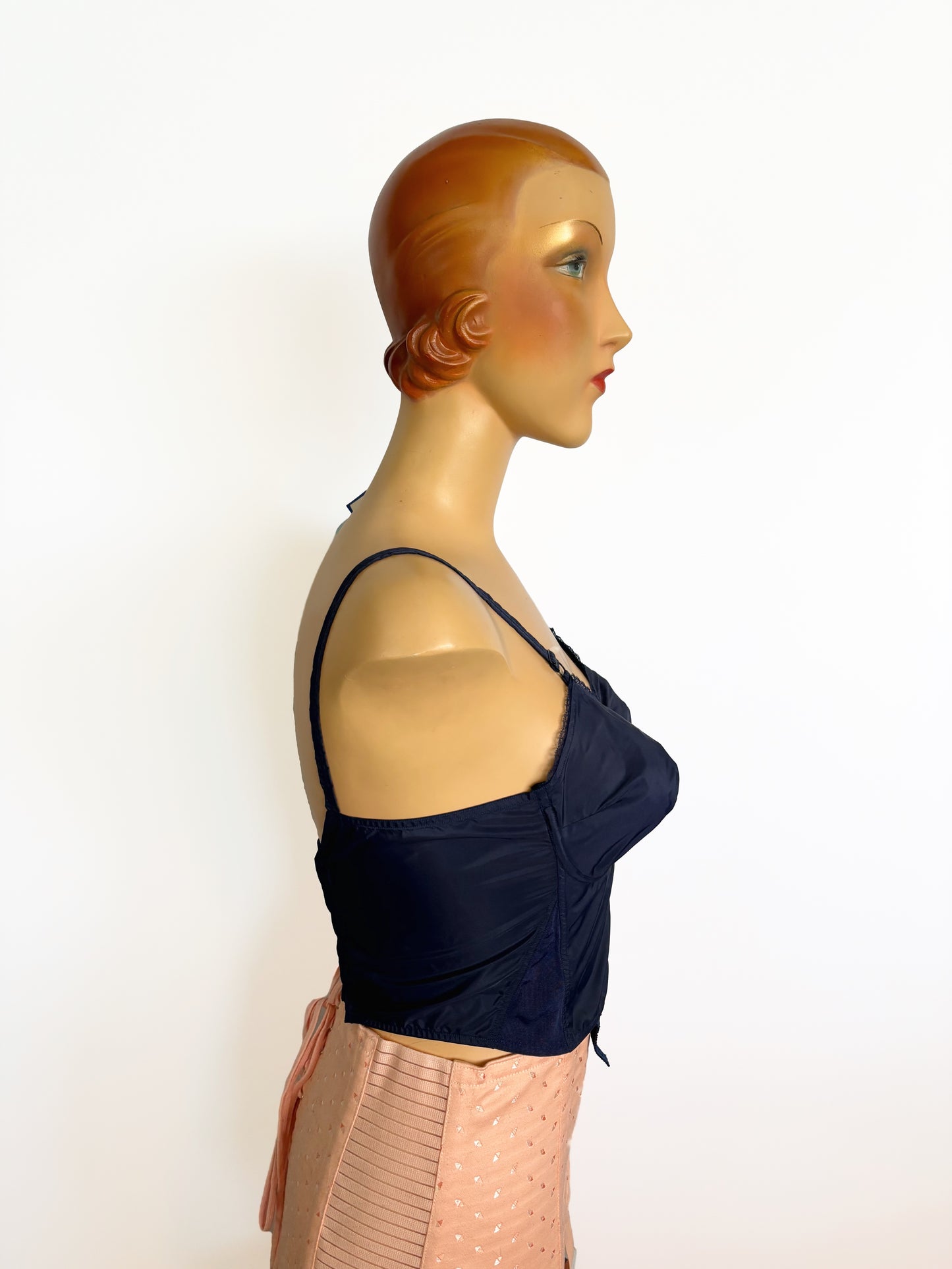 1960s NOS Femilux Blue Long-line Bra 90C