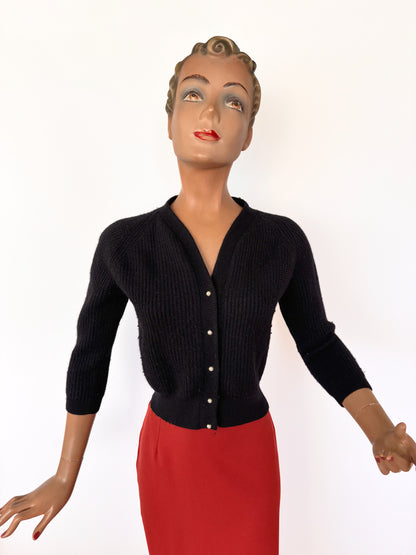 1950s Wool Short Cardigan | S/M