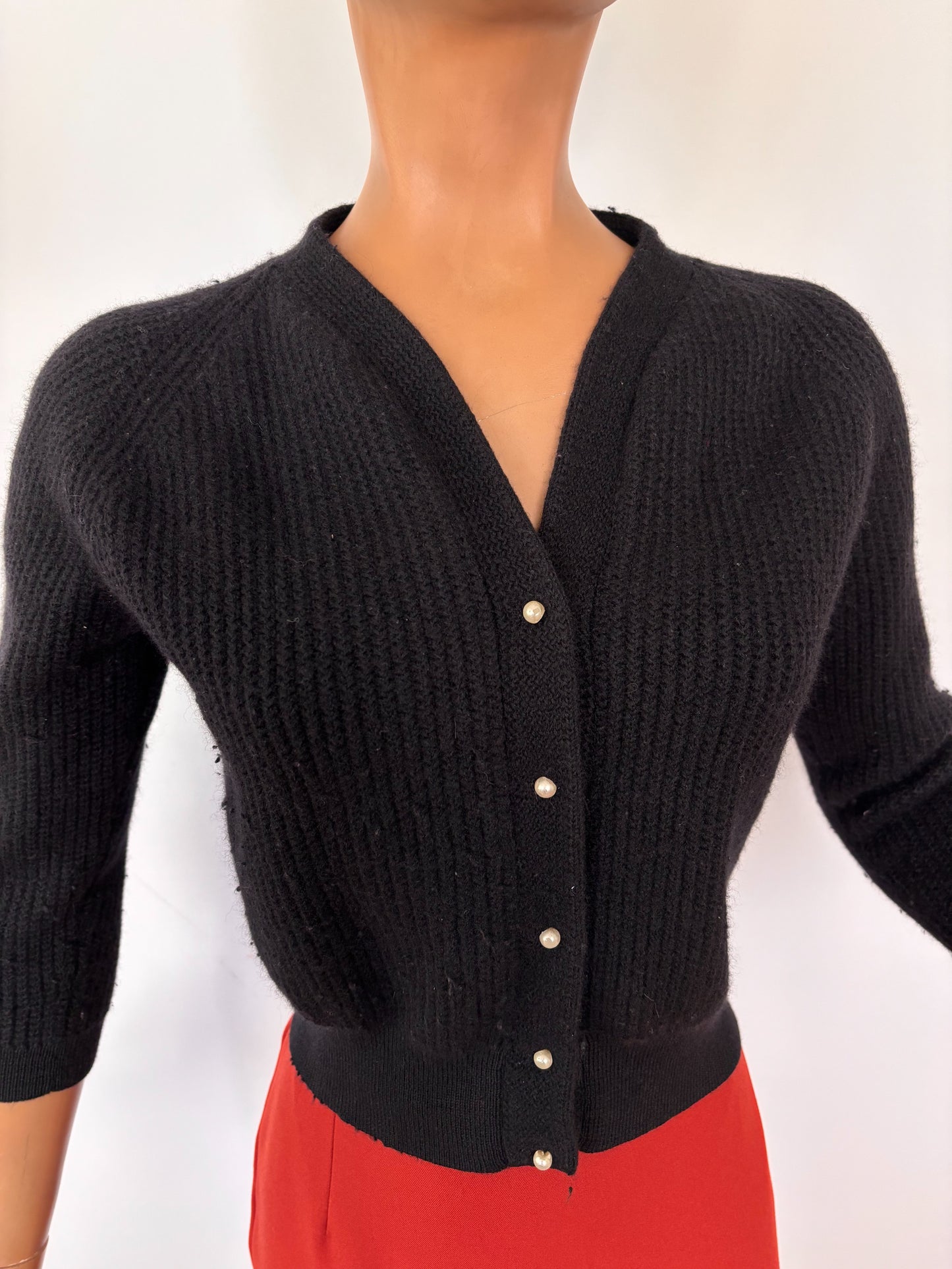 1950s Wool Short Cardigan | S/M