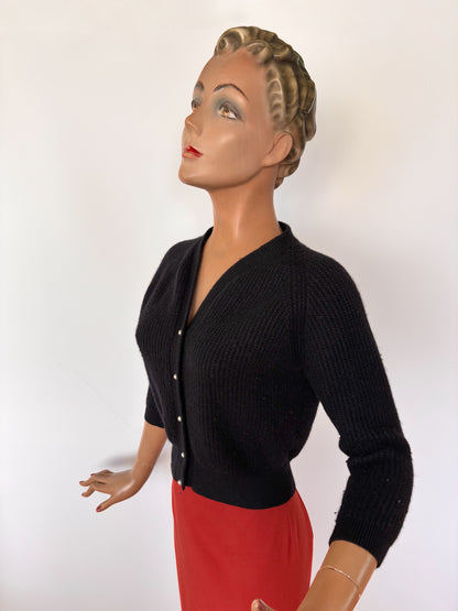 1950s Wool Short Cardigan | S/M