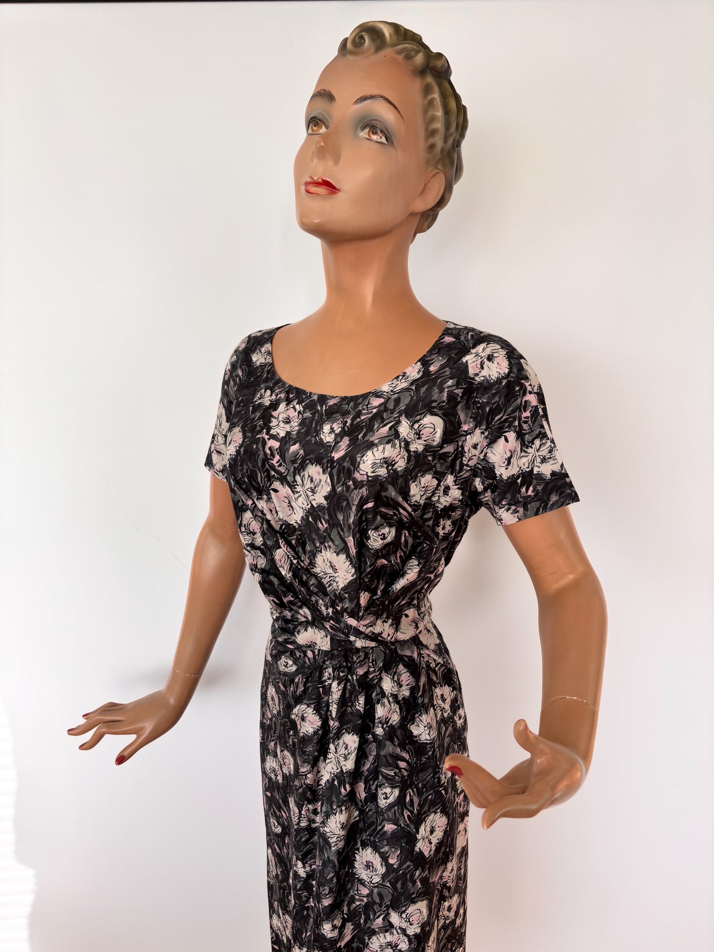 1950s Silk Dress | S