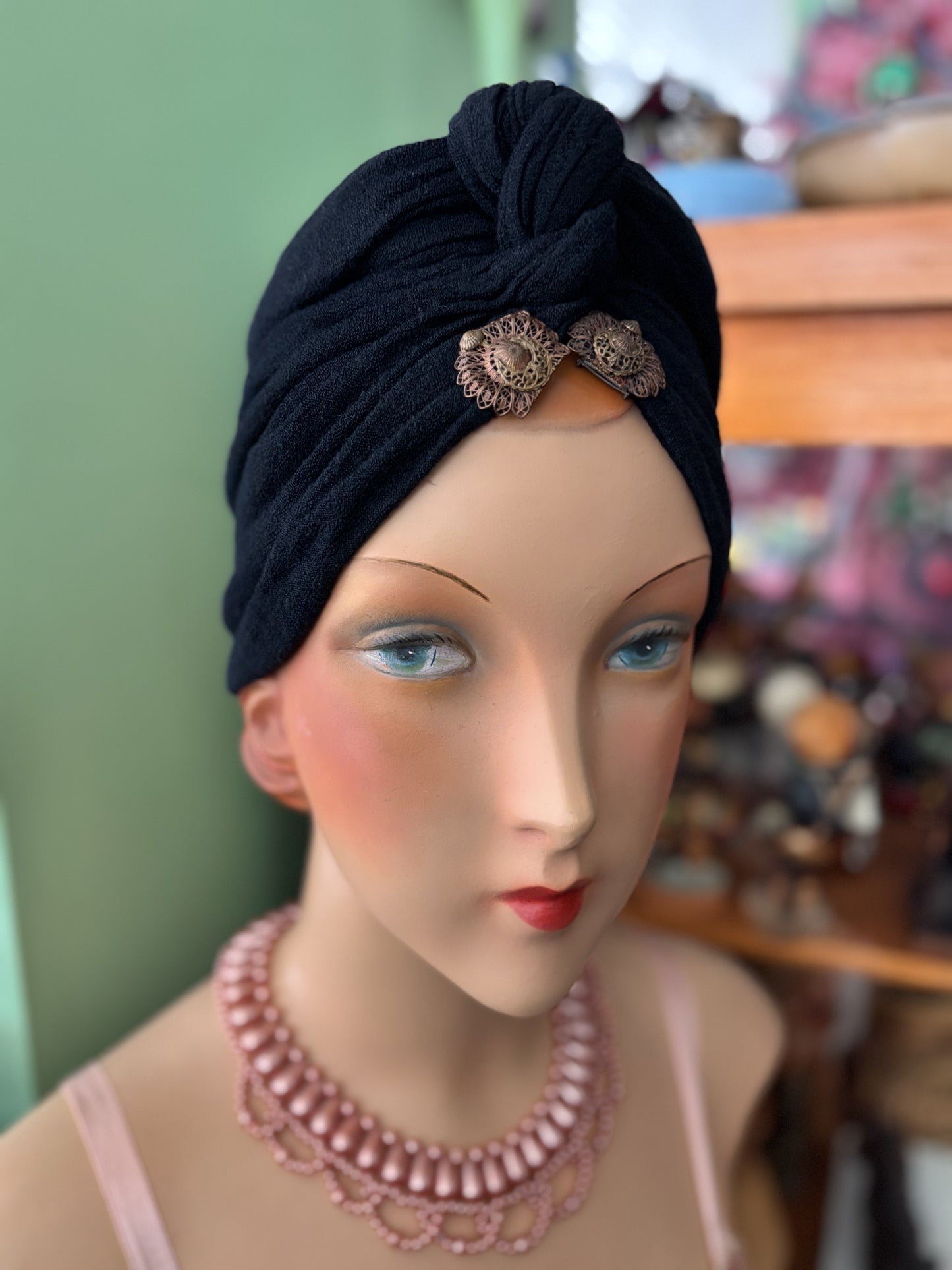 Vintage 1930s 1940s Jersey Turban