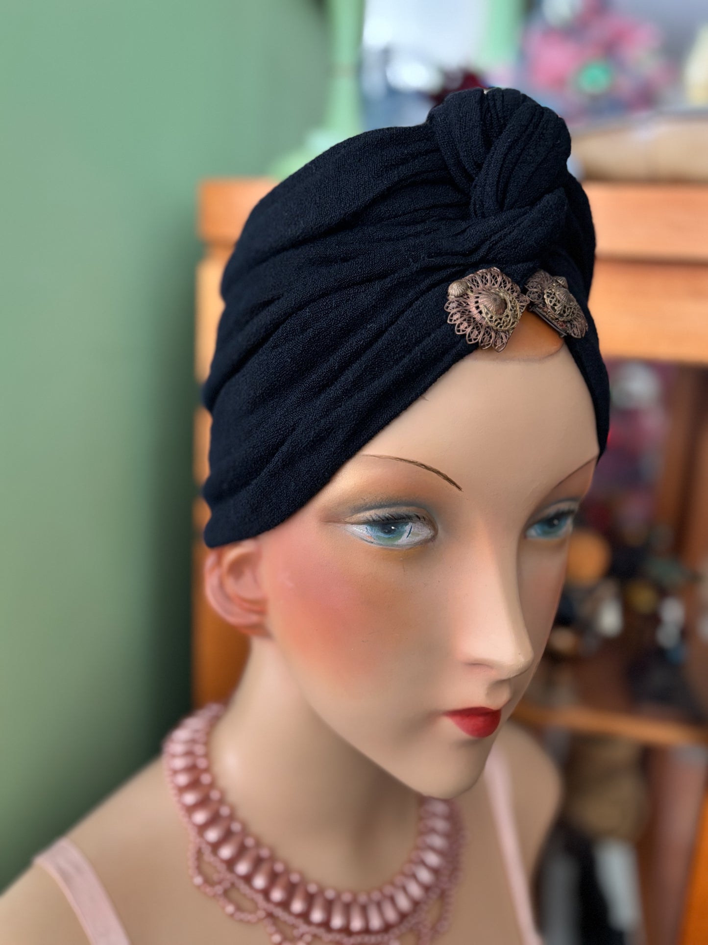 Vintage 1930s 1940s Jersey Turban