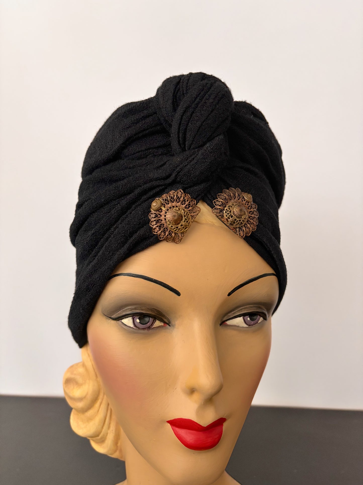 Vintage 1930s 1940s Jersey Turban