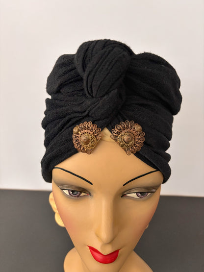 Vintage 1930s 1940s Jersey Turban