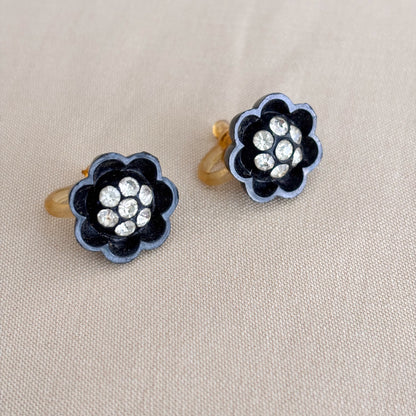 1950s Flower Screw-back Earrings