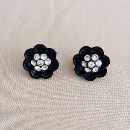 1950s Flower Screw-back Earrings