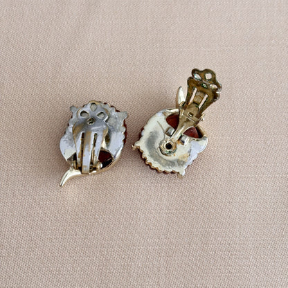 1950s/60s Thermoset Shell Clip-on Earrings