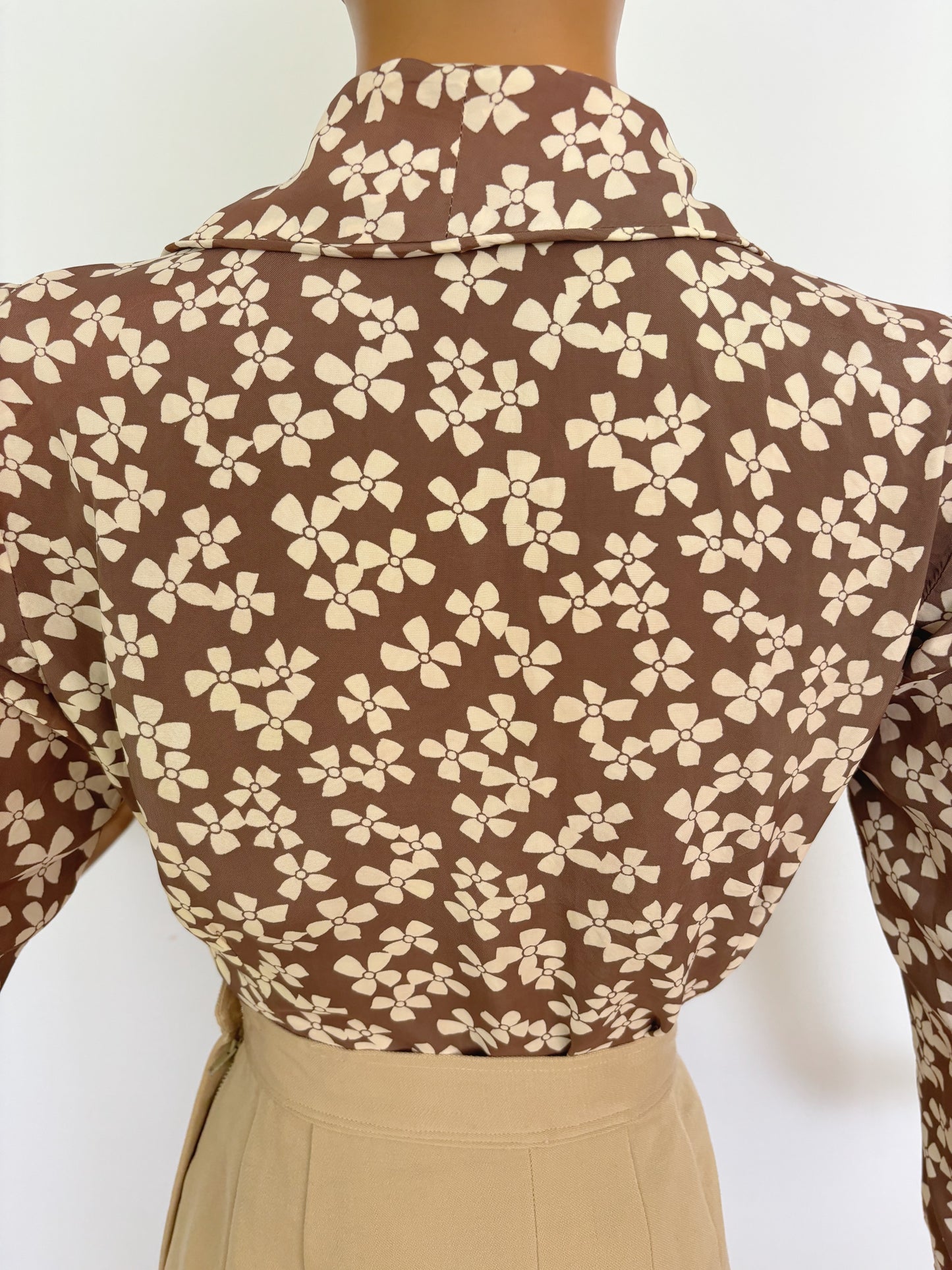 1940s Rayon Blouse | XS/S